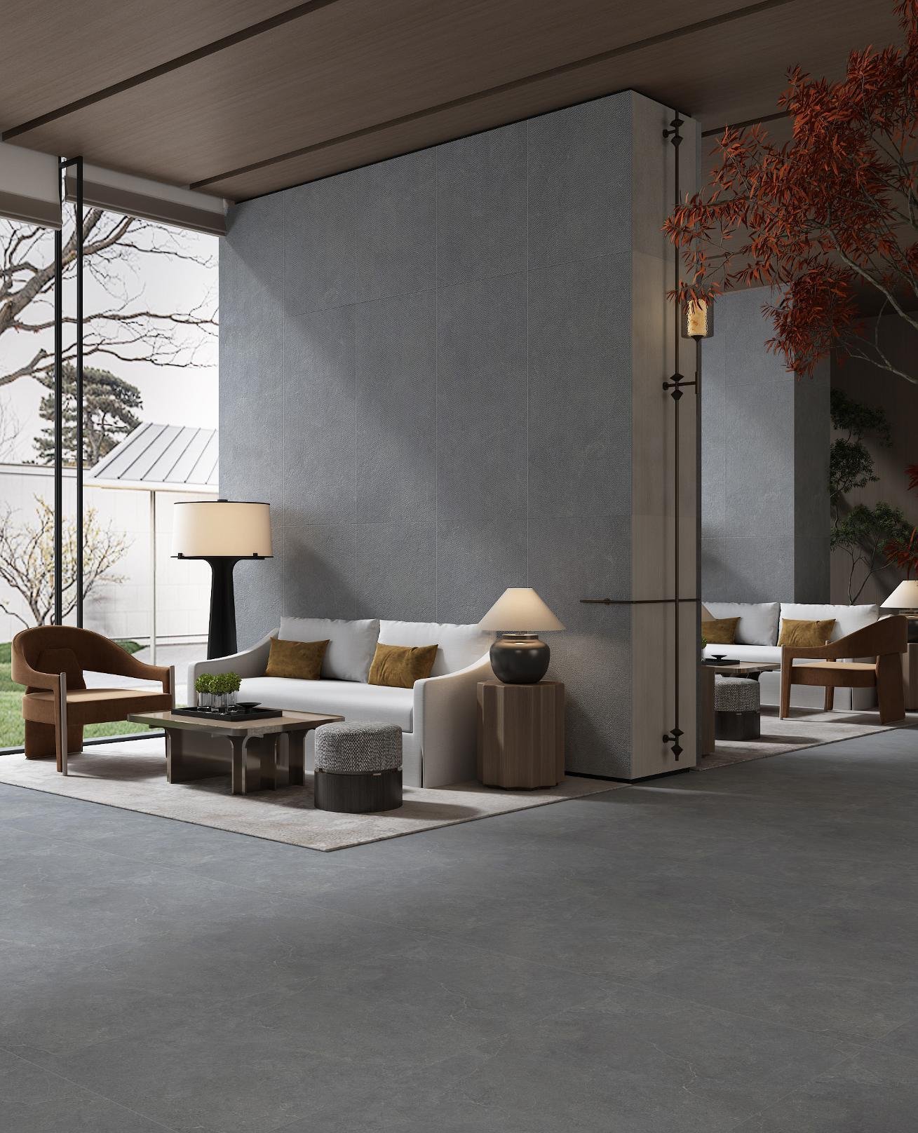 Luxury porcelain tile consultation for residential interiors