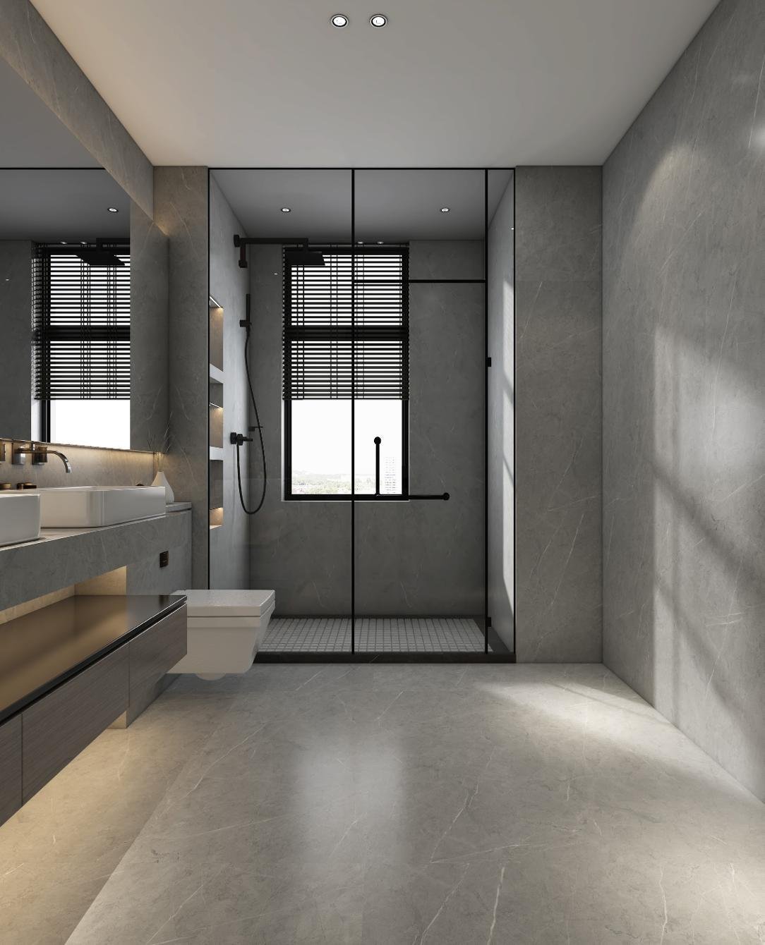 AUSTERE M Grey Porcelain Tile Collection
