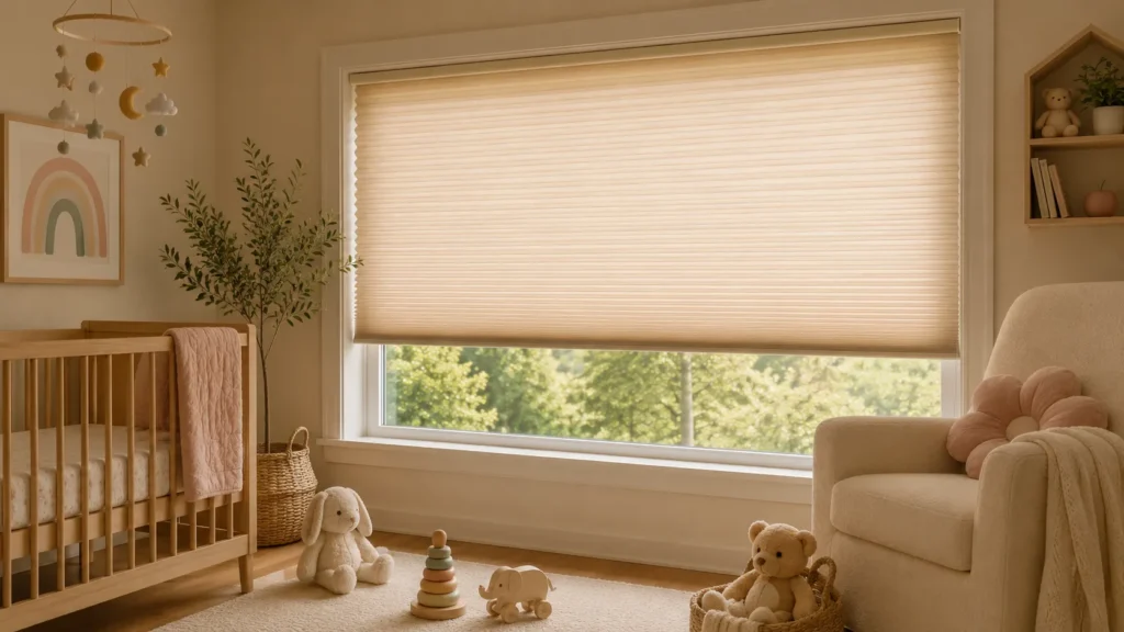 Cellular blinds fabric and texture detail