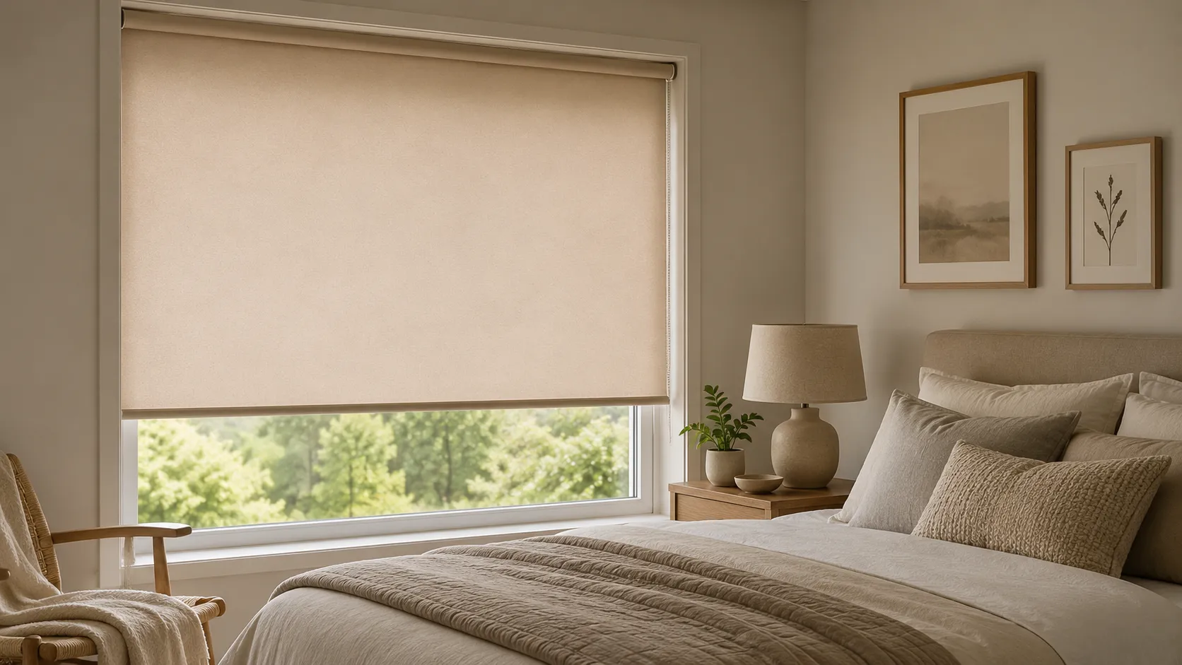 Bedroom roller blind inspiration