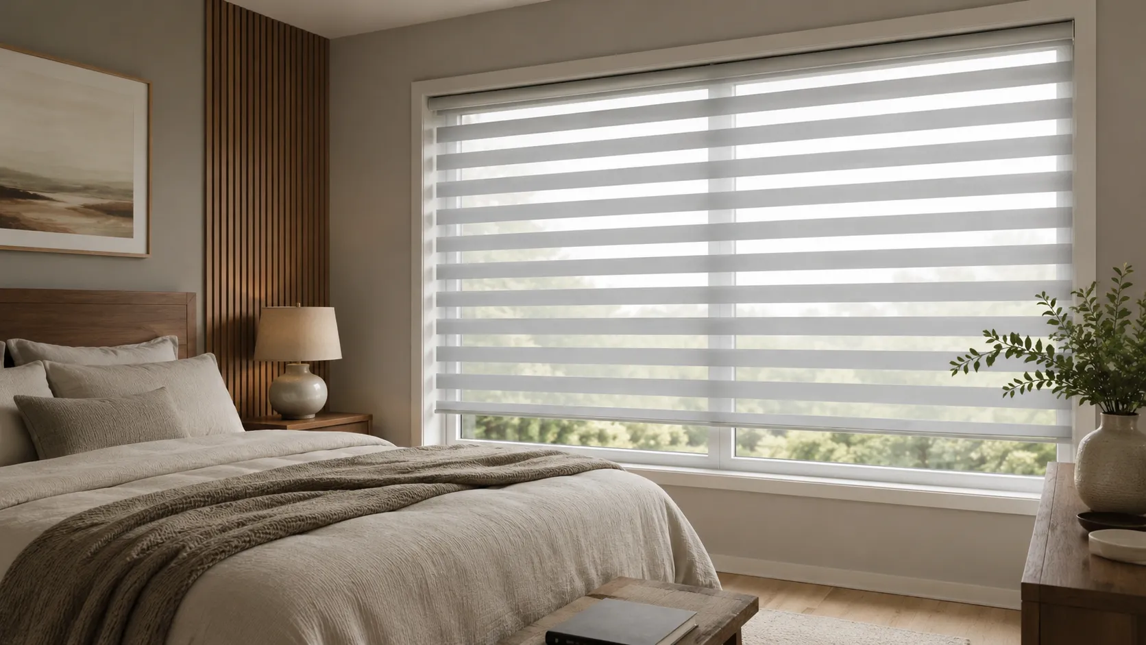 Zebra blinds fabric and texture detail