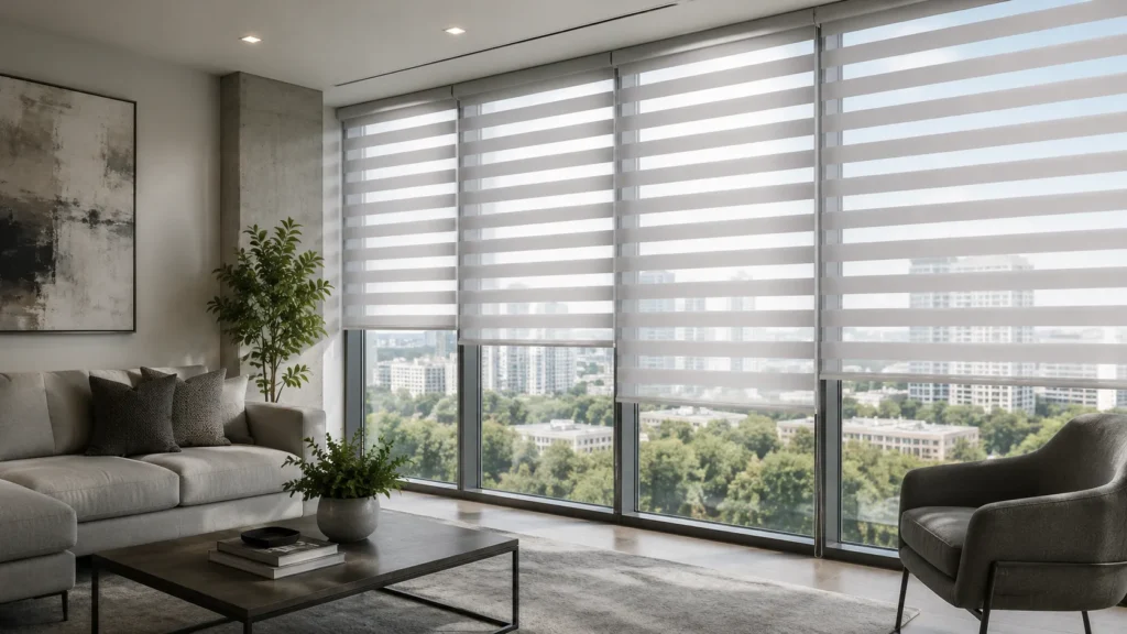 Bay window blind measuring guidance