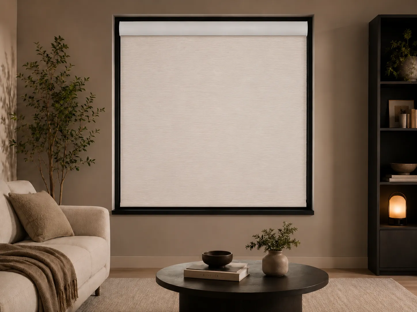 DuneLoom Oat Linen Custom Roller Blinds - Image 2