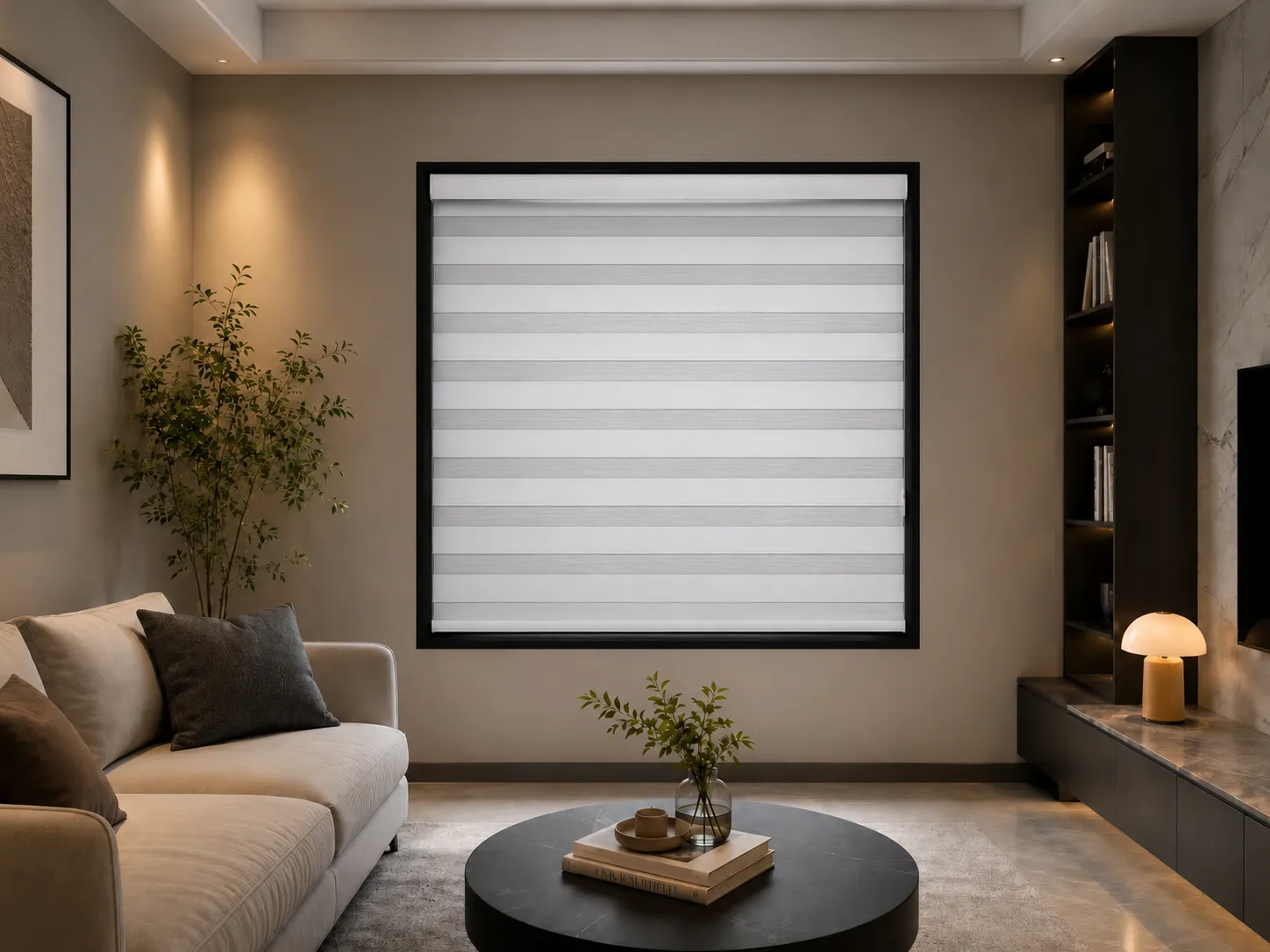 PearlMist Fine-Weave Zebra Blinds - Image 2